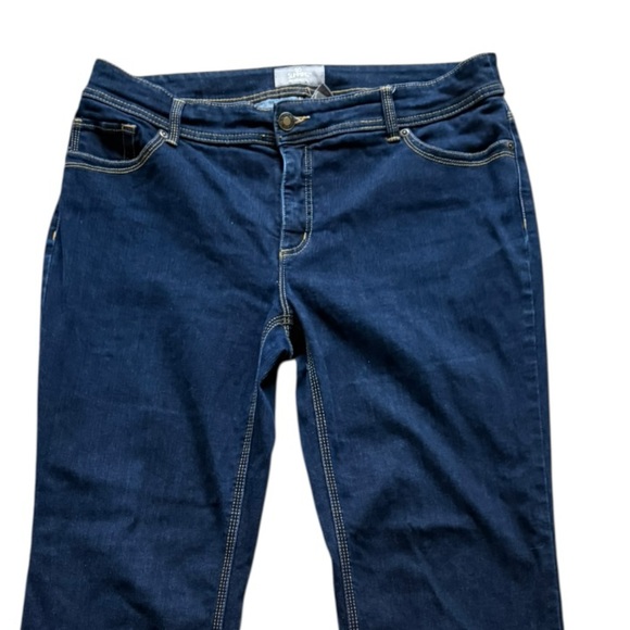 Chico's Dark Indigo Girlfriend Straight Leg Jeans Chico’s 2.5 Size 14 - Picture 14 of 16